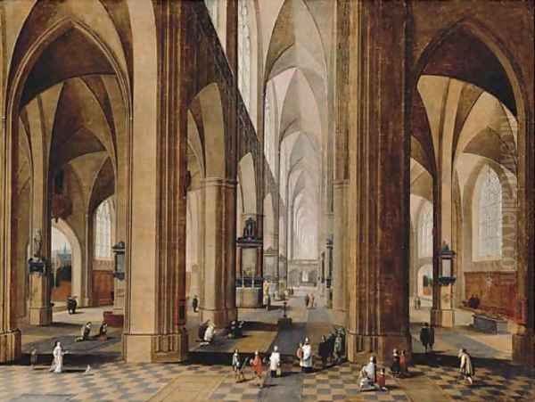 The interior of a gothic cathedral - view 1