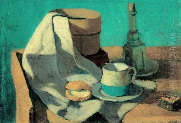 Still-life with Sieve, Bun and Mug - view 1