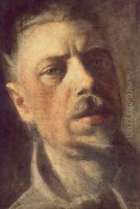 Self-portrait 1913 by Janos Nagy Balogh