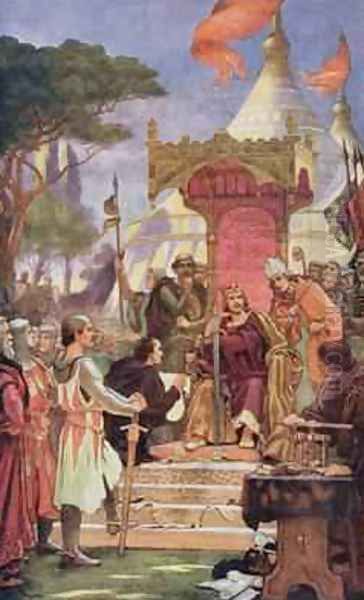 King John 1167-1216 at the signing of the Magna Carta - view 1