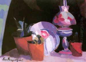 Still-life with a Lamp 1916 by Jozsef Nemes Lamperth