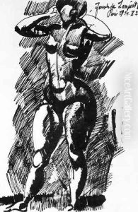 Standing Female Nude 1914 2