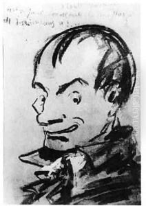 Caricature of Charles Baudelaire 1821-67 by Gaspard Felix Tournachon Nadar