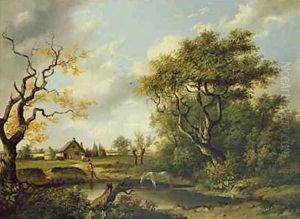 Horse Drinking at a Pond by Patrick Nasmyth