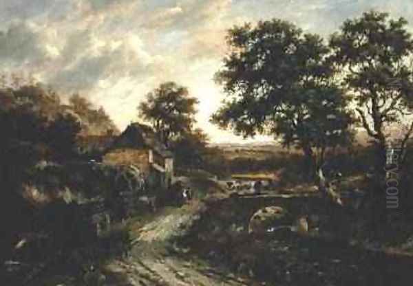 Overshot Flint Mill in Landscape with Fall of Water 1831 - view 1