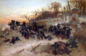 Defence of Longboyau's gate, château of Buzenval, on Octobre 21th 1870