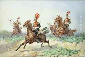 12th Royal Lancers by Orlando Norie
