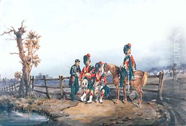 Major F.E.H. Farquharson V.C. and a group of officers from the 42nd Royal Highlanders Black Watch - view 1