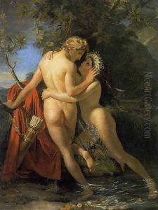 The Nymph Salmacis and Hermaphroditus 1829 by Francois-Joseph Navez