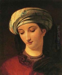 Portrait of a Woman with a Turban by Francois-Joseph Navez