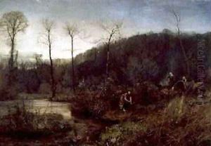 A Gipsy Encampment by John William North