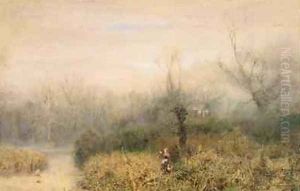 By a Lake 1882 by John William North