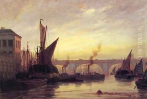 Shipping on the Thames by Richard Henry Nibbs