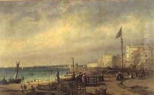 Brighton Promenade 1850 by Richard Henry Nibbs