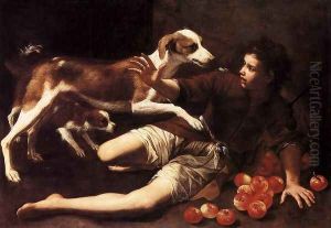 Boy Attacked by a Dog c. 1680 by Pedro Nunez De Villavicencio