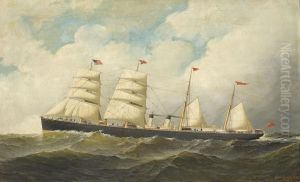 The National Line's North Atlantic Steamer by Antonio Nicolo Gasparo Jacobsen