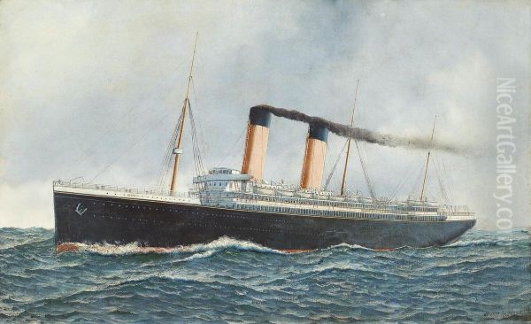 The White Star Liner 
Oceanic Ii 
 At Sea - view 1