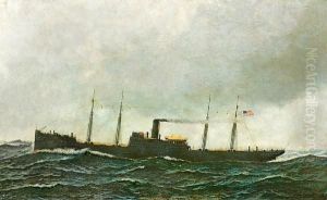 The U.s.s.s. Vestal At Sea