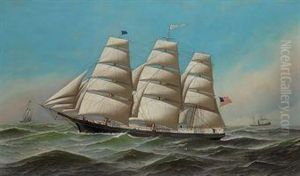 The Clipper Ship J.f. Chapman by Antonio Nicolo Gasparo Jacobsen