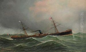 French Steamsailor Cachemire by Antonio Nicolo Gasparo Jacobsen