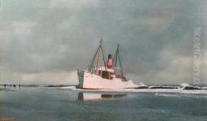 The Gwent Aground At Long Beach by Antonio Nicolo Gasparo Jacobsen