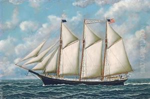 The Three-masted American by Antonio Nicolo Gasparo Jacobsen
