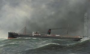 The Steamship 
Clan Farquhar 
 In Heavy Seas by Antonio Nicolo Gasparo Jacobsen