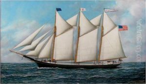 American Barkentine by Antonio Nicolo Gasparo Jacobsen