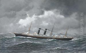 The S.s.
Philadelphia
Of The Inman Line by Antonio Nicolo Gasparo Jacobsen