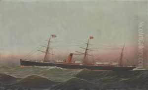 The American Steam Sail Ship by Antonio Nicolo Gasparo Jacobsen