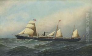 The Hermann Outward-bound To America by Antonio Nicolo Gasparo Jacobsen