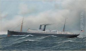 The Steamship Monterey by Antonio Nicolo Gasparo Jacobsen