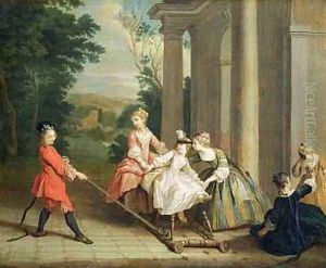 Children Playing with a Hobby Horse 1741-47 by Joseph Francis Nollekens