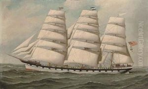 The Full-rigger Belford Calling For A Pilot by Antonio Nicolo Gasparo Jacobsen