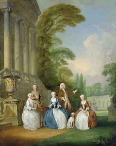 Portrait of a Family 1740 by Joseph Francis Nollekens