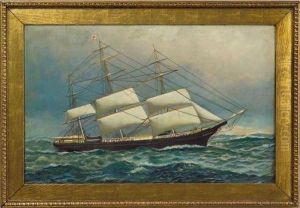 Portrait Of The Clipper Ship Game Cock Of Boston.