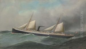 The Guyandotte Outward Bound by Antonio Nicolo Gasparo Jacobsen