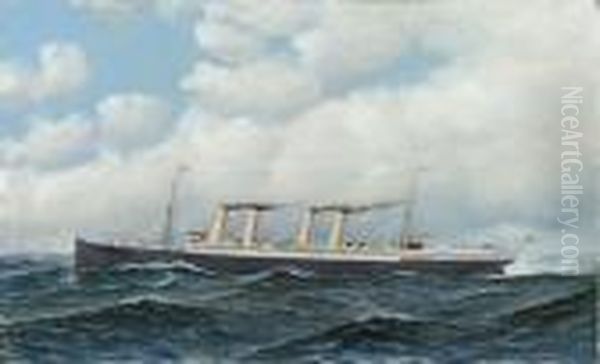 The German Liner Kronprinz Wilhelm Outward Bound For New York - view 1