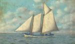 The Fishing Smack Virginia Off A Coast by Antonio Nicolo Gasparo Jacobsen