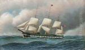 The Black Ball Packet Ship Charles H. Marshall by Antonio Nicolo Gasparo Jacobsen