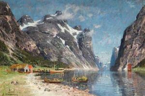 Norwegian Fjord (En Norsk fjord) by Adelsteen Normann