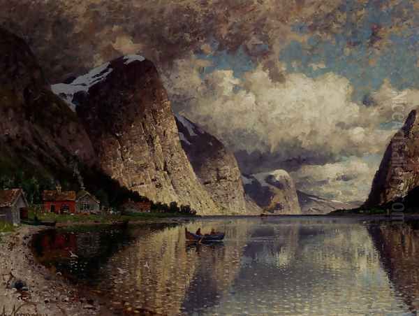A Cloudy Day On A Fjord - view 1