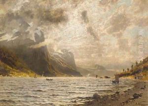 Norwegian Fjord (En Norsk fjord) I by Adelsteen Normann
