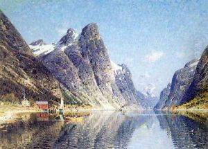 On the fjord, summer by Adelsteen Normann