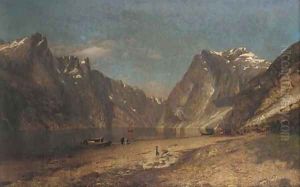 Unloading the catch, a Norwegian Fjord by Adelsteen Normann