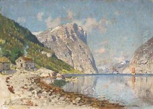 A Norwegian fjord by Adelsteen Normann