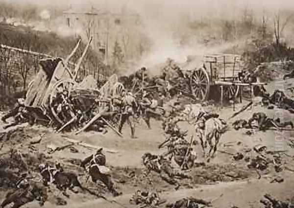 The Battle of Champigny 30th November 1870 illustration from The Outline of History by HG Wells Volume II - view 1