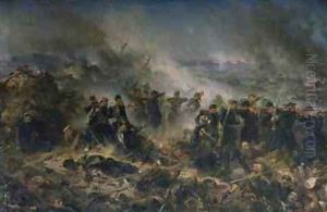 The Gervais Battery at the Siege of Sebastopol 18th June 1855 by Alphonse Marie de Neuville