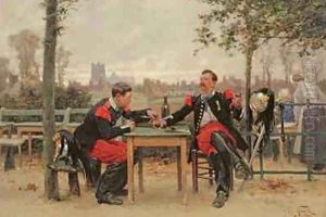 The Commanders Feast 1875 by Alphonse Marie de Neuville