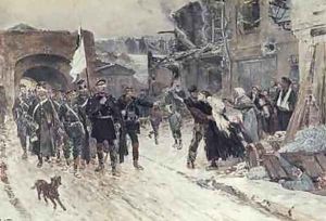 The Entrance into Belfort of the German Commander Bearing the Flag of Truce 4th November 1870 1884 The Entrance into Belfort of the German Commander Bearing the Flag of Truce 4th November 1870 1884